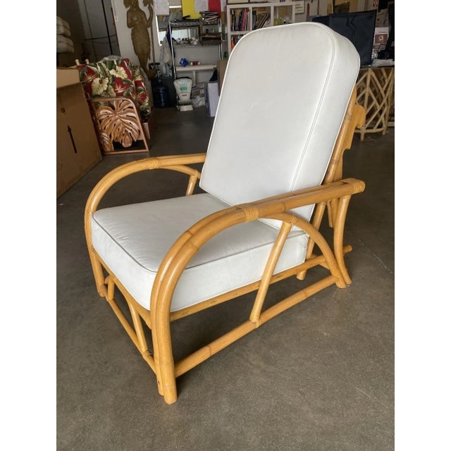 Restored 1940's Transition Rattan Recliner Lounge Chair - 5