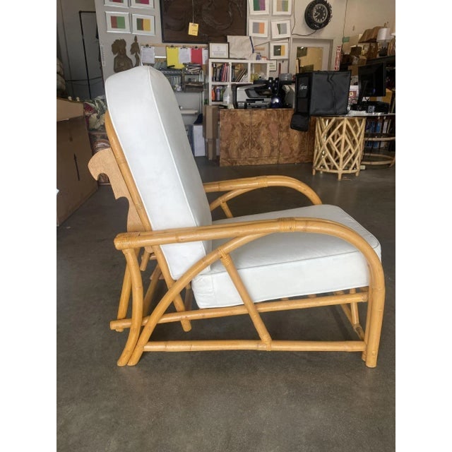 Restored 1940's Transition Rattan Recliner Lounge Chair - 6