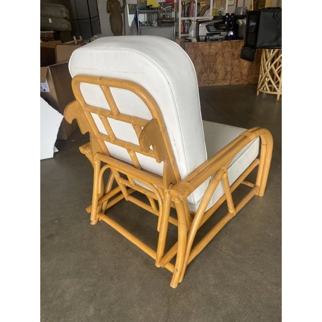 Restored 1940's Transition Rattan Recliner Lounge Chair - 8