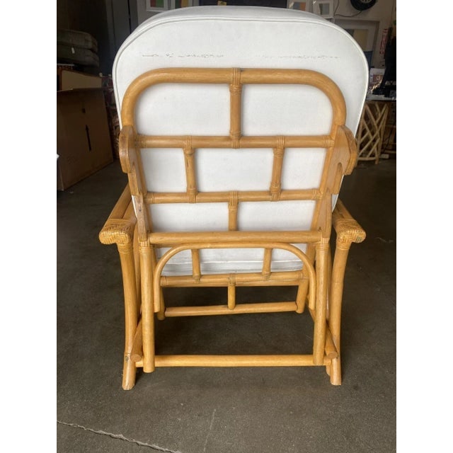 Restored 1940's Transition Rattan Recliner Lounge Chair - 9