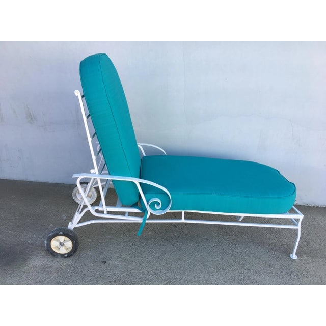 Steel Scrolling Reclining Outdoor / Patio Chaise Lounge by Woodard - 10