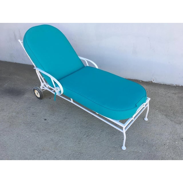 Steel Scrolling Reclining Outdoor / Patio Chaise Lounge by Woodard - 5