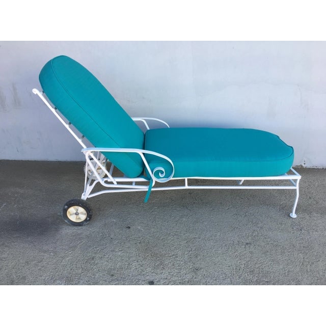 Steel Scrolling Reclining Outdoor / Patio Chaise Lounge by Woodard - 6