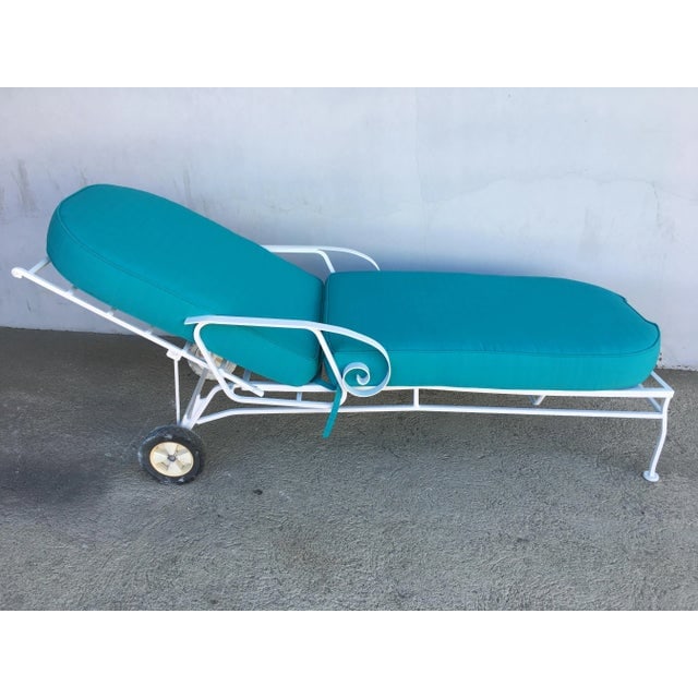 Steel Scrolling Reclining Outdoor / Patio Chaise Lounge by Woodard - 8