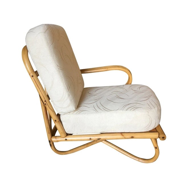 1950s Restored "Triple Triangle" Open Air Pretzel Single Arm Lounge Chair - 2