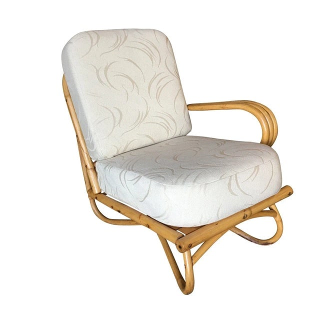 1950s Restored "Triple Triangle" Open Air Pretzel Single Arm Lounge Chair - 3
