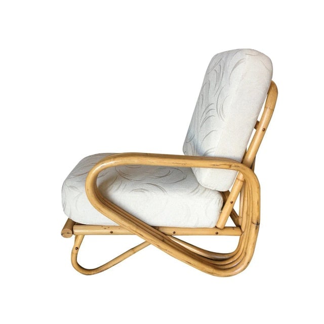 1950s Restored "Triple Triangle" Open Air Pretzel Single Arm Lounge Chair - 4
