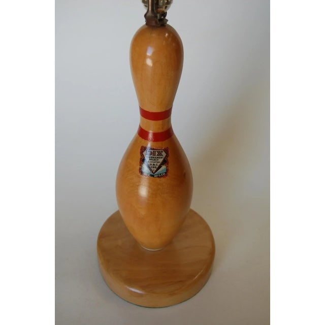 Wood DIX Tournament Select Real Bowling Pin Table Lamp - 3