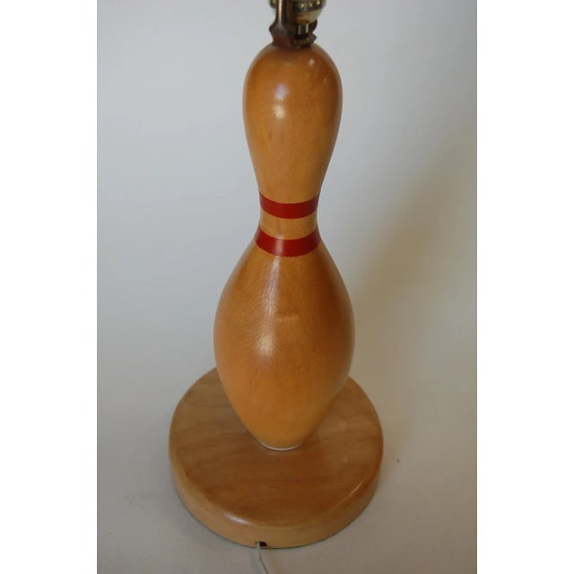 Wood DIX Tournament Select Real Bowling Pin Table Lamp - 4