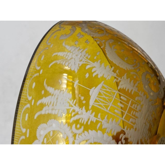Circa 1900 Bohemian Amber-Flashed Glass Flared Form Bowl - 11