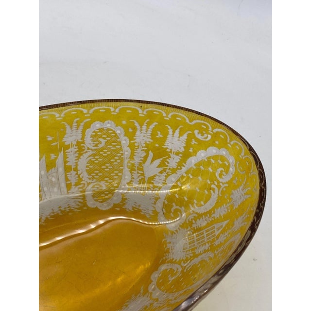 Circa 1900 Bohemian Amber-Flashed Glass Flared Form Bowl - 3