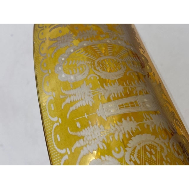 Circa 1900 Bohemian Amber-Flashed Glass Flared Form Bowl - 4