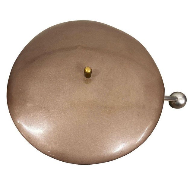 1950s Mid-Century Modern m.g. Wheeler "Sight Light" Brushed Steel Table Lamp W/ Enamel Shade - 6