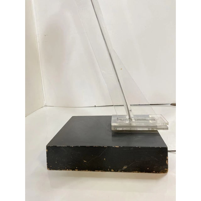 Mid Century Clear Lucite Sculptural Floor Lamp - 3