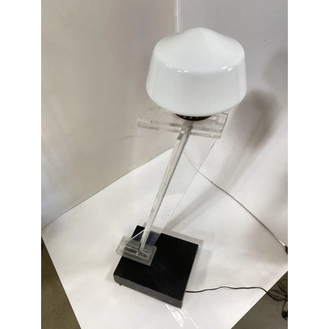Mid Century Clear Lucite Sculptural Floor Lamp - 6