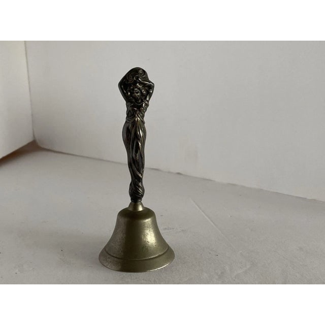 Circa 1900 Sterling Silver Figural Female Desktop Bell - 2