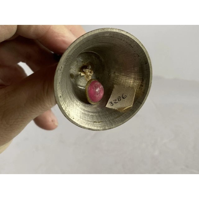 Circa 1900 Sterling Silver Figural Female Desktop Bell - 6