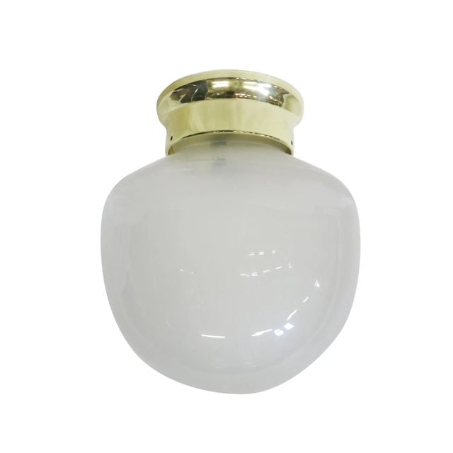Small Vintage Gumdrop Ceiling Glass Globe Pendant - 6