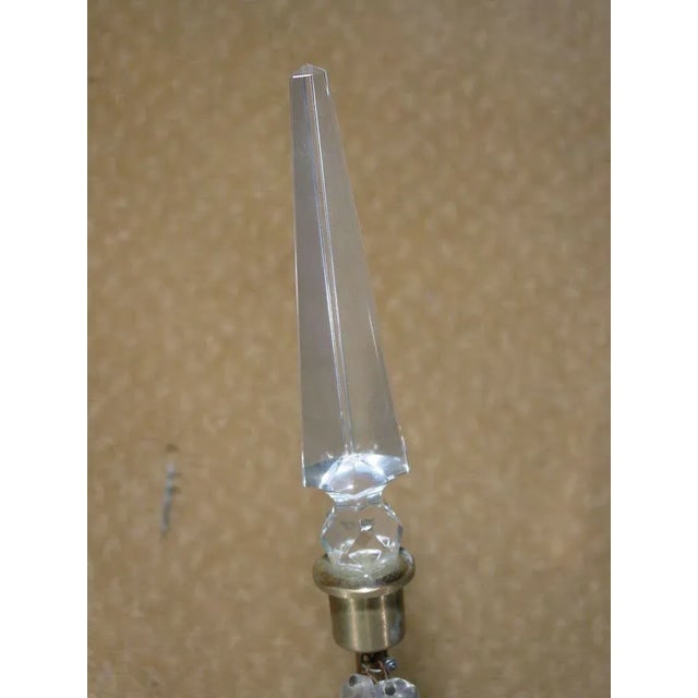 1930s Bronze and Bead Crystal Presidential Wall Sconce - Set of 4 - 4