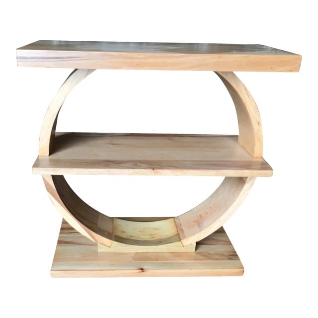 1920s Art Deco Geometreic "Ring" Maple Side Table (1 of 9)