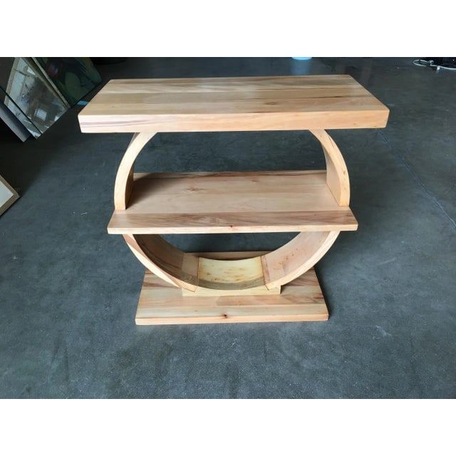 1920s Art Deco Geometreic "Ring" Maple Side Table - 3
