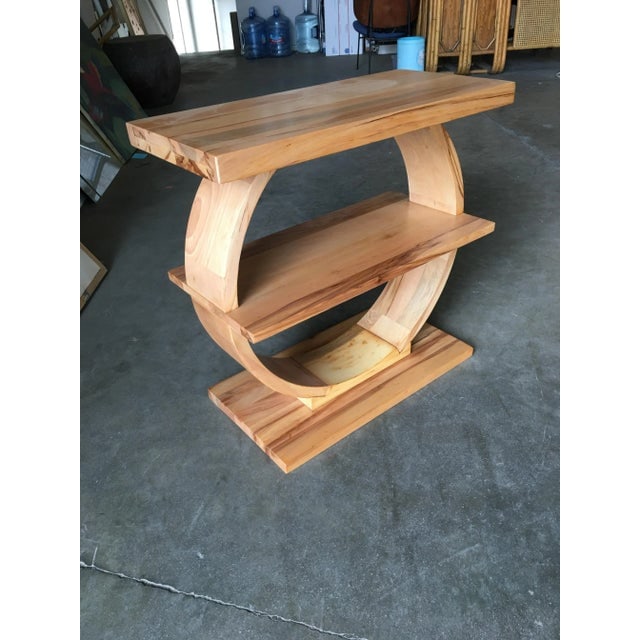 1920s Art Deco Geometreic "Ring" Maple Side Table - 4
