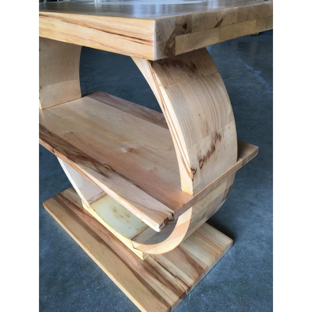 1920s Art Deco Geometreic "Ring" Maple Side Table - 5