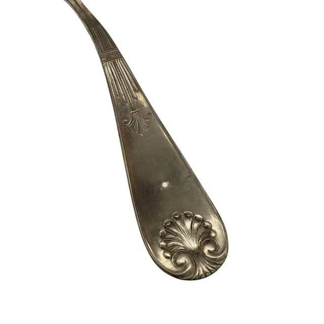 1889 Towle Mfg. Co Shell II Pattern Large Soup Ladle Mono Grammed "Fox" - 3