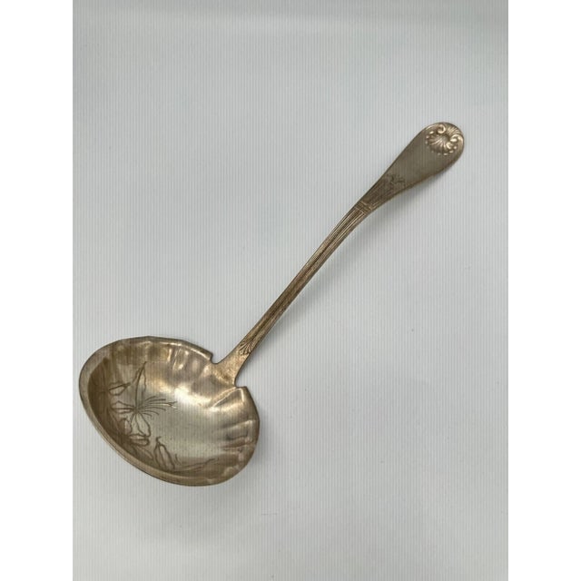 1889 Towle Mfg. Co Shell II Pattern Large Soup Ladle Mono Grammed "Fox" - 5