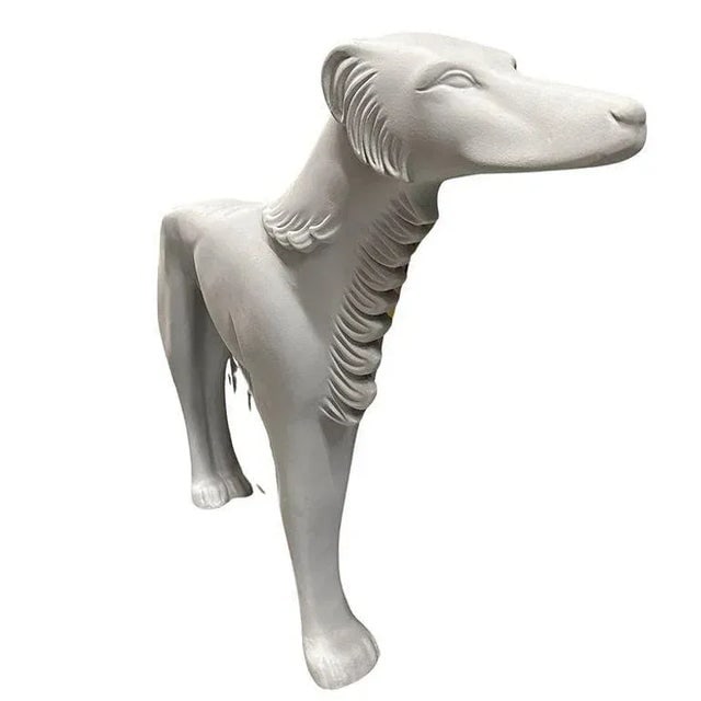 Life-Size Art Deco Styled Fiberglass Borzoi Russian Hunting Hound Dog Statue - 2