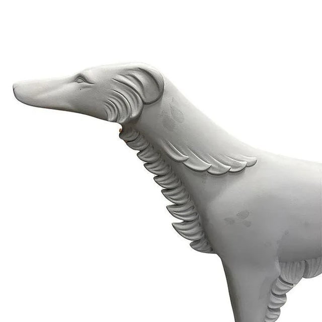 Life-Size Art Deco Styled Fiberglass Borzoi Russian Hunting Hound Dog Statue - 7
