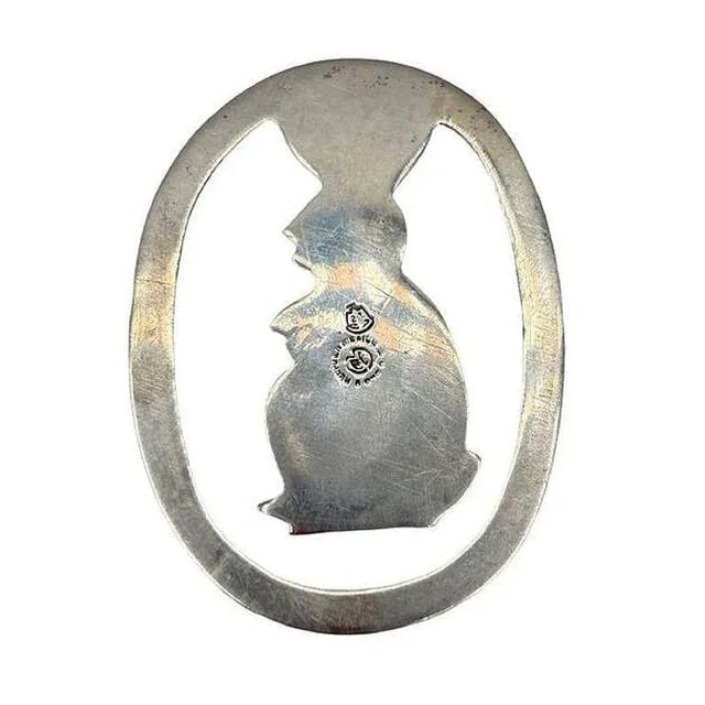 Vintage Hand Etched Taxco 925 Sterling Silver Bunny Rabbit Bookmark - 4