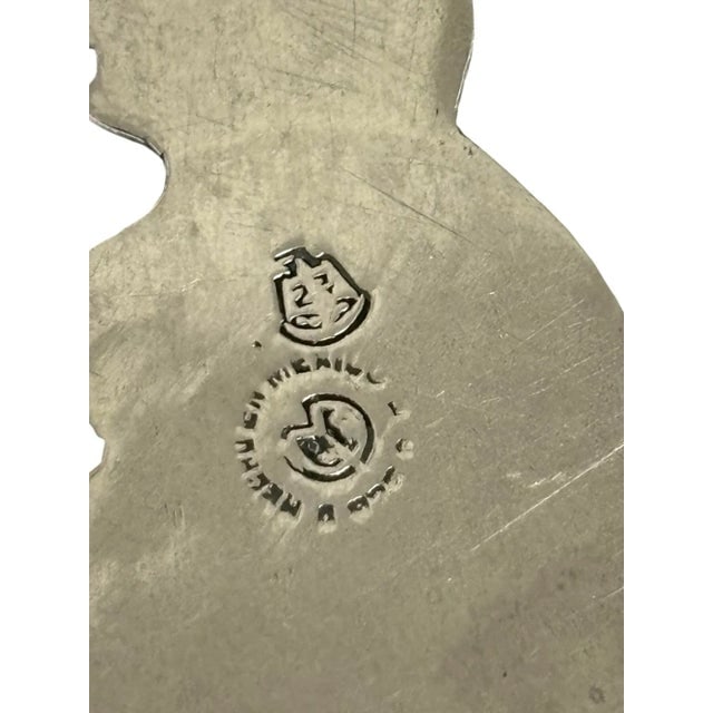 Vintage Hand Etched Taxco 925 Sterling Silver Bunny Rabbit Bookmark - 6