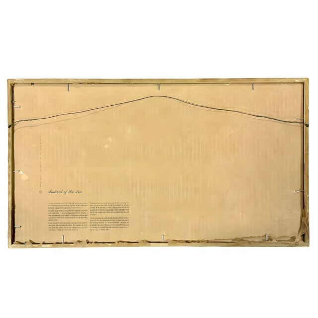 Matson Lines Hawaii "Festival of the Sea" Lithograph by Eugene Savage in Bamboo Framed - 5