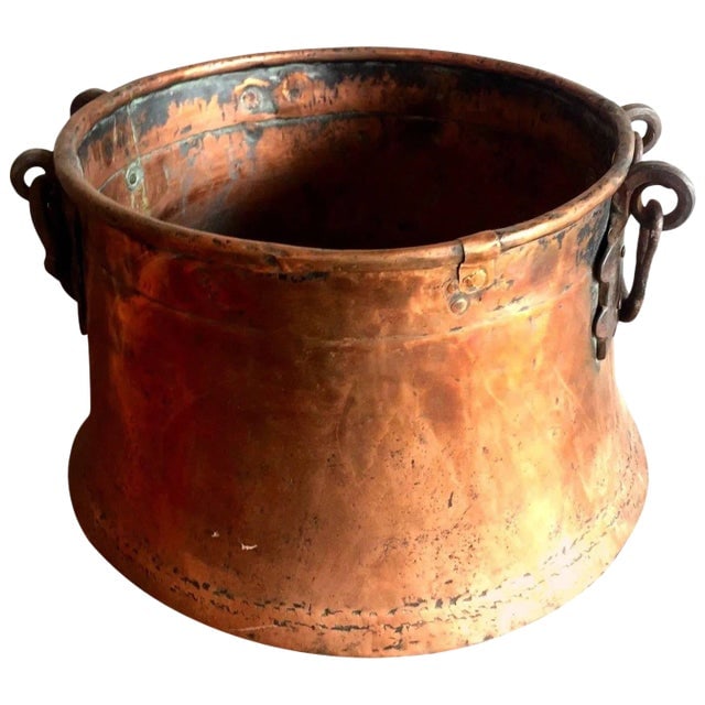 Late Victorian Hand-Hammered Copper Cauldron Pot (1 of 9)