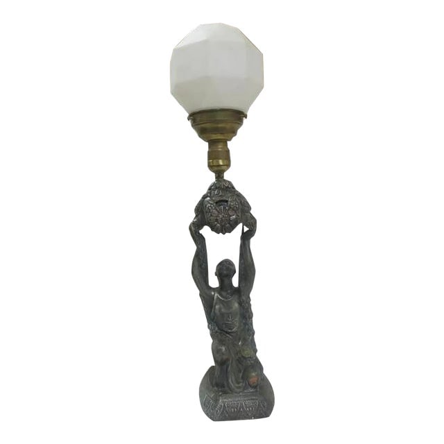 Art Deco Spelter Joan of Arc Table Lamp by La Belle (1 of 8)