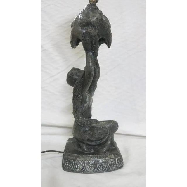 Art Deco Spelter Joan of Arc Table Lamp by La Belle - 2