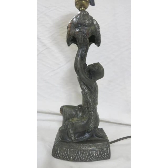 Art Deco Spelter Joan of Arc Table Lamp by La Belle - 4