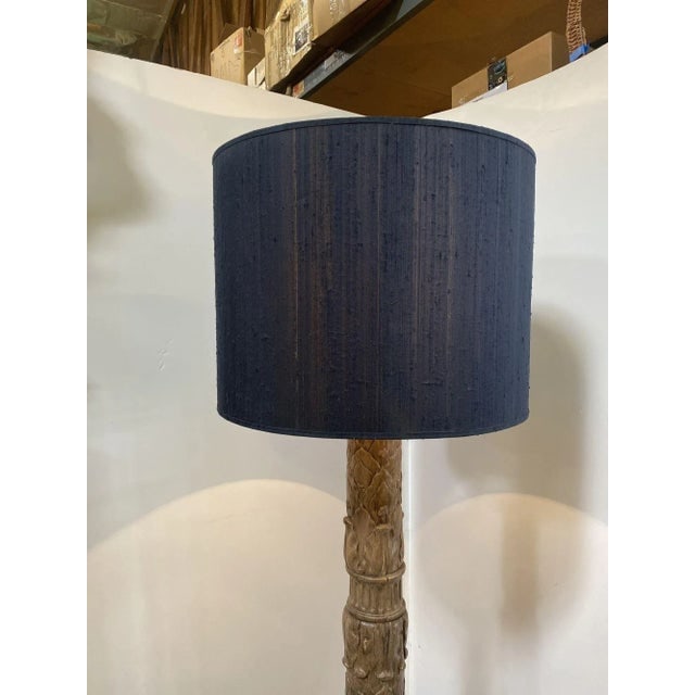 Vintage 1950s Italian Baroque Style Hand Carved Wood Floor Lamp - 2