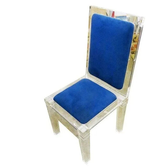 Mid Century Lucite Skyscraper Style Dining Chairs, Set of Six - 4