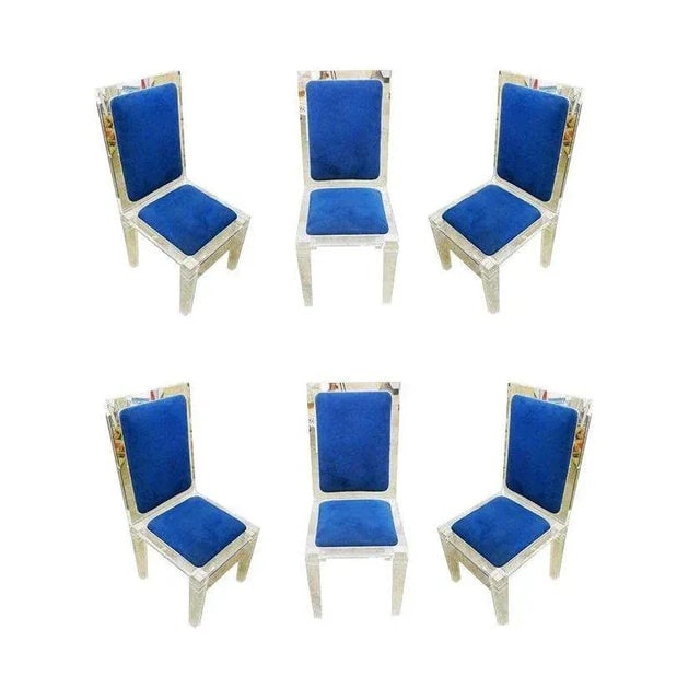 Mid Century Lucite Skyscraper Style Dining Chairs, Set of Six - 7
