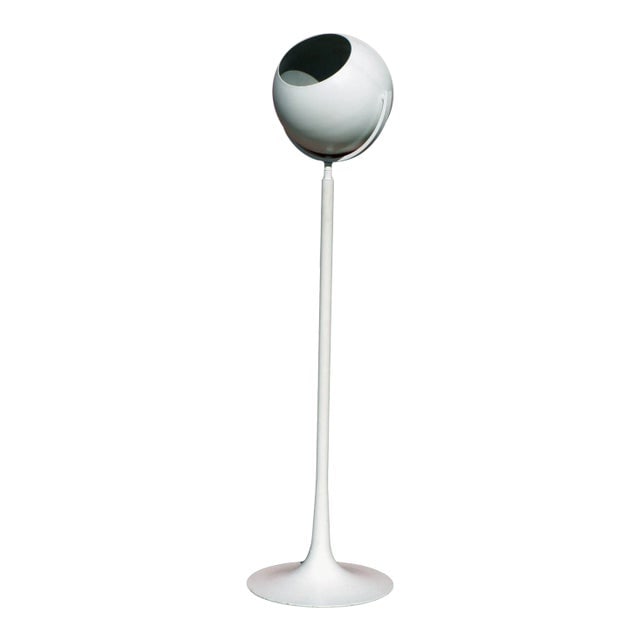 1970s Adjustable "Eye Ball" Floor Lamp on Pedestal Base (1 of 4)