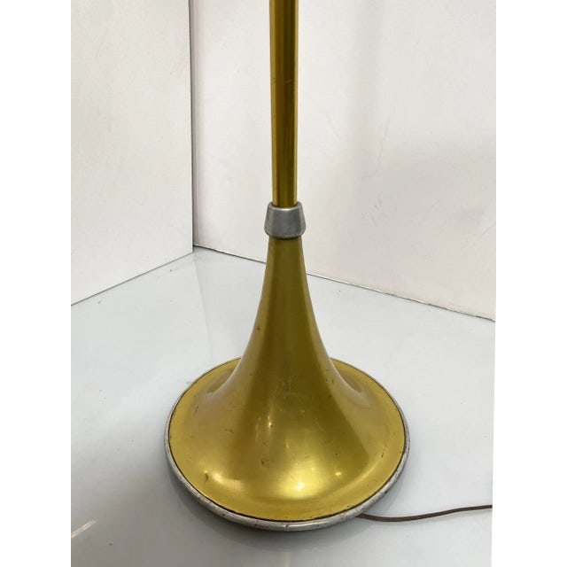 1930s Art Deco Anodized Gold-Tone Spun Aluminum Torchiere Floor Lamp - 4