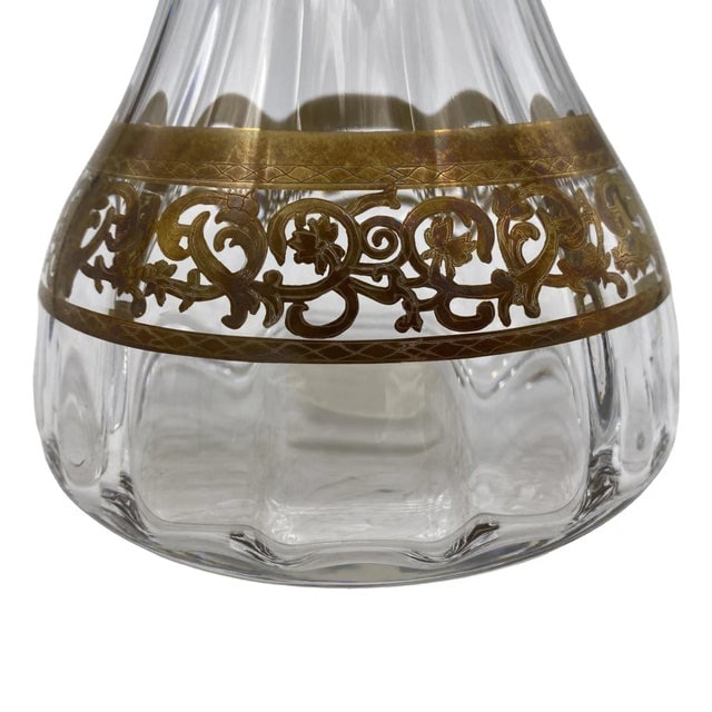 1930s Czechoslovakia Moser Art Glass Pitcher Set With Gold Leaf Accents- a Pair - 8