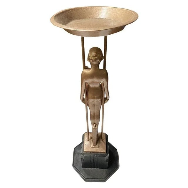 1920s Frankart Copper-Tone ‚ÄúSarcophagus Girl‚Äú Figural Cocktail - 2