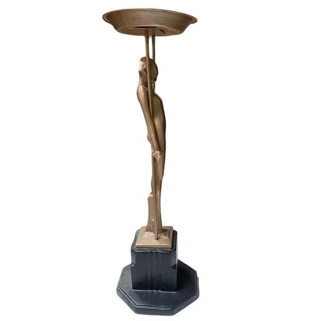 1920s Frankart Copper-Tone ‚ÄúSarcophagus Girl‚Äú Figural Cocktail - 5