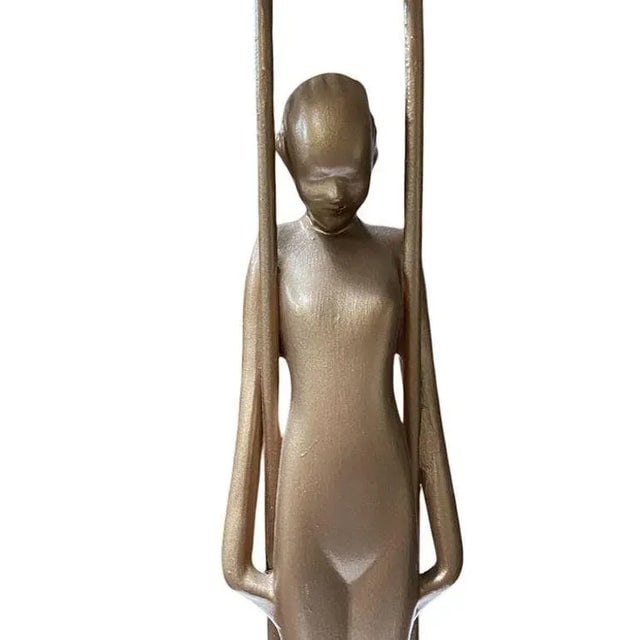 1920s Frankart Copper-Tone ‚ÄúSarcophagus Girl‚Äú Figural Cocktail - 9