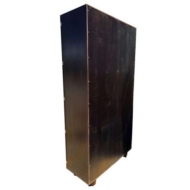 Tall Dakota Jackson "Ocean" Espresso Oak Bookcase Display Cabinet - 4