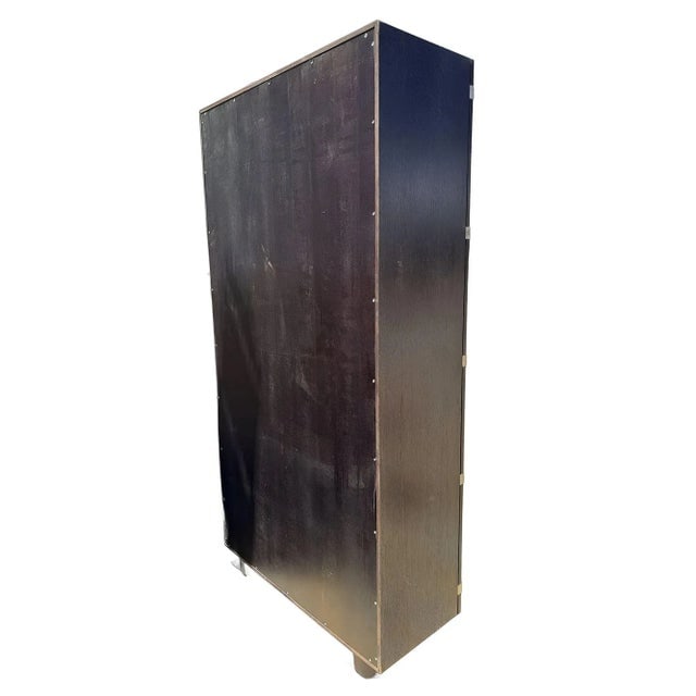 Tall Dakota Jackson "Ocean" Espresso Oak Bookcase Display Cabinet - 5
