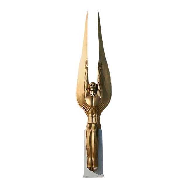 17' Tall Art Deco Style "Wings of the Republic" Angel Sculpture , 3 Available: Title: 17' Tall Art Deco Style "Wings of the Republic" Angel Sculpture , 3 Available Description: This 17-foot angel sculpture entitled "Wings of the Republic" is rendered in fiberglass, may be used